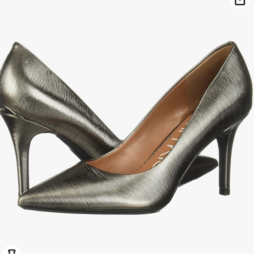 Calvin Klein Gayle silver stiletto heels